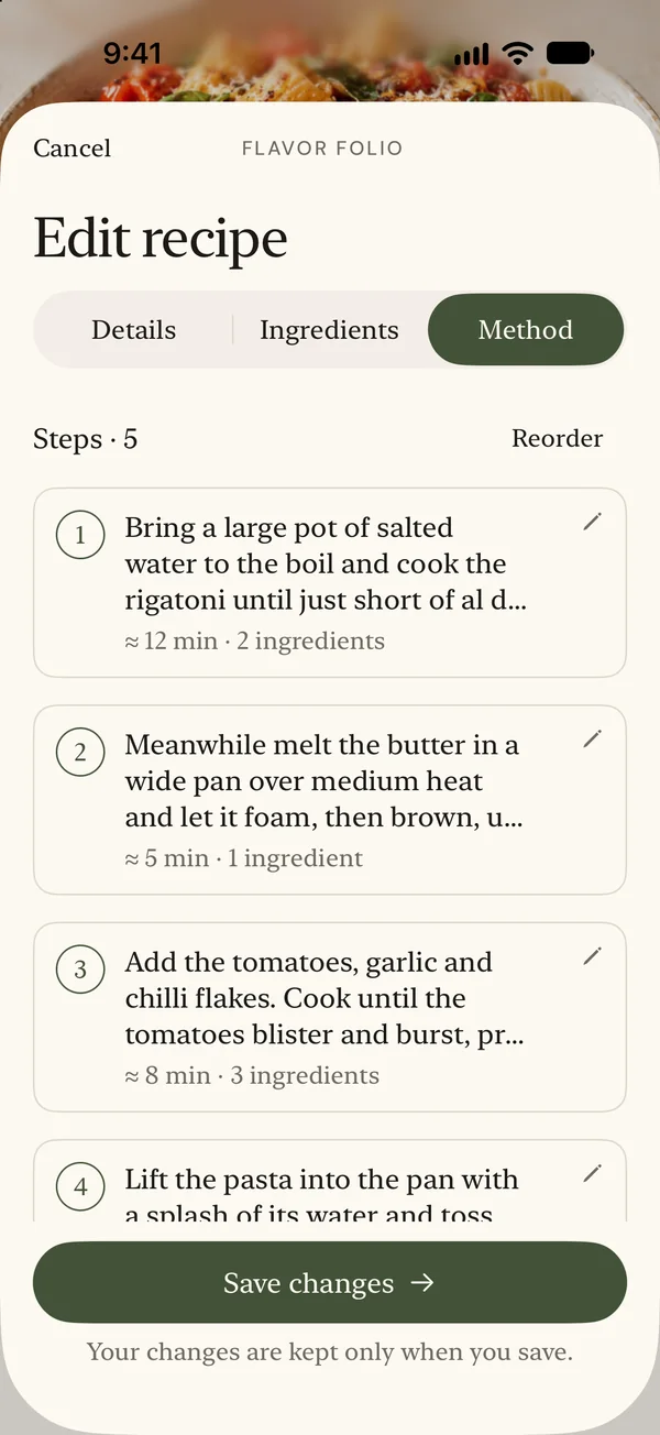 Edit the method